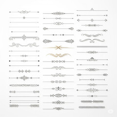The Ultimate Decorative Divider Mega Pack: Elegant Vintage & Calligraphic Lines

