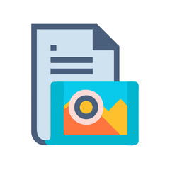 Digital file with graphic overlay illustration for design concept