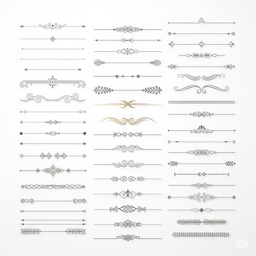 The Ultimate Decorative Divider Mega Pack: Elegant Vintage & Calligraphic Lines

