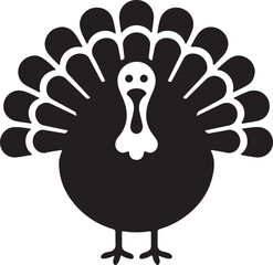 A vector cartoon illustration of a wild turkey, a majestic bird with detailed feathers, ideal for nature and animal-themed designs