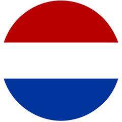Obraz premium Dutch Netherland flag illustrator country flags round