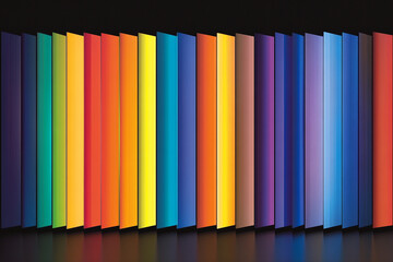 Gradient rainbow colors arranged in a striking display