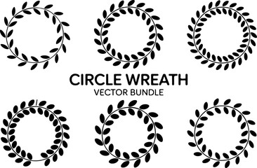 Elegant Circle Laurel Wreath Vector Bundle