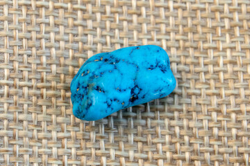 Turquoise jewel gemstones macro close up, group of objects Narrow focus line, shallow depth of field