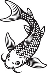 Vector illustration of diverse fish designs, suitable for aquatic themes and marine life art