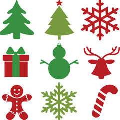 Beautiful Christmas Ornament Elements in Vector