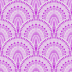 2507023 purple line scribble scallop pattern, motifs floral hand drawn, scribble style, scallop pattern, design for seamless floral pattern, printing, wrapping, background and craft