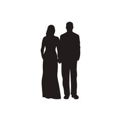 Couple silhouette, romance, love, relationship