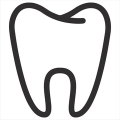 Teeth Sillouette Vector Isloated On White Background