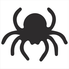Spider Sillouette Vector Isloated On White Background
