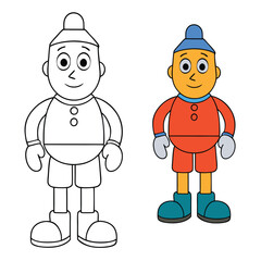 A fun buddy coloring page featuring two cheerful friends smiling, playing, or hugging—perfect for celebrating friendship and creative expression!
