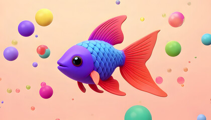 Fototapeta premium Sea fish image art design 