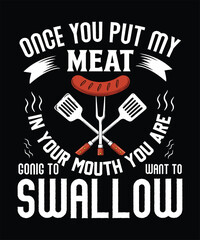 Funny BBQ Grill Meat Pun Graphic with Sausage and Utensils t-shirts design