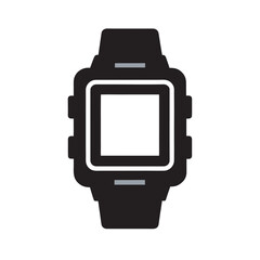 Retro Digital Watch Minimalist Silhouette Design