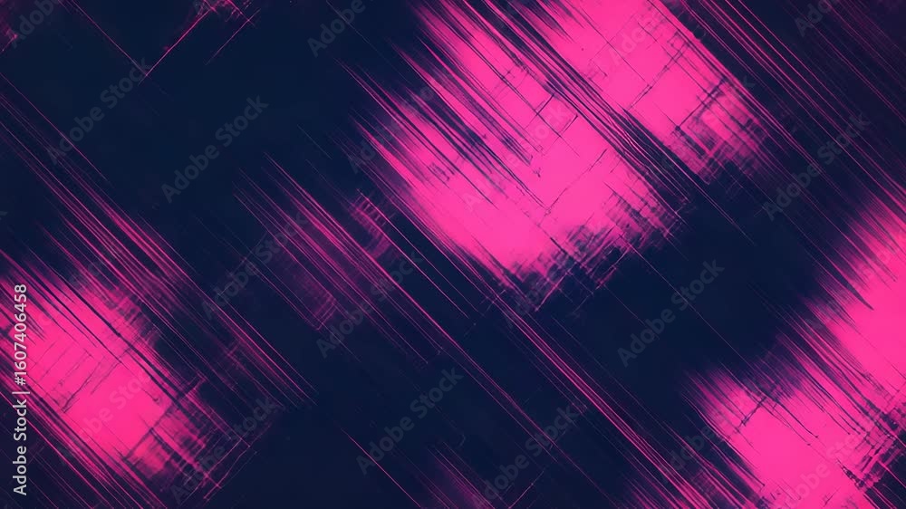 Poster abstract magenta and blue diagonal lines creating dynamic textured digital art