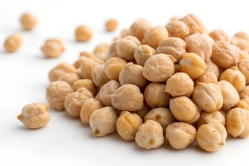 chickpea nuts on white background