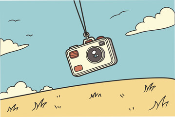 vector illustration of a retro radio