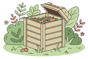 box with flowers