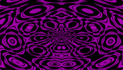 Abstract purple and black psychedelic wave pattern with optical illusion effect