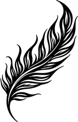 Obraz premium Tribal Feather Tattoo design vector graphics