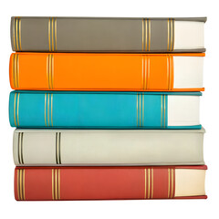 Obraz premium Stack of books, 3D rendering isolated on transparent background