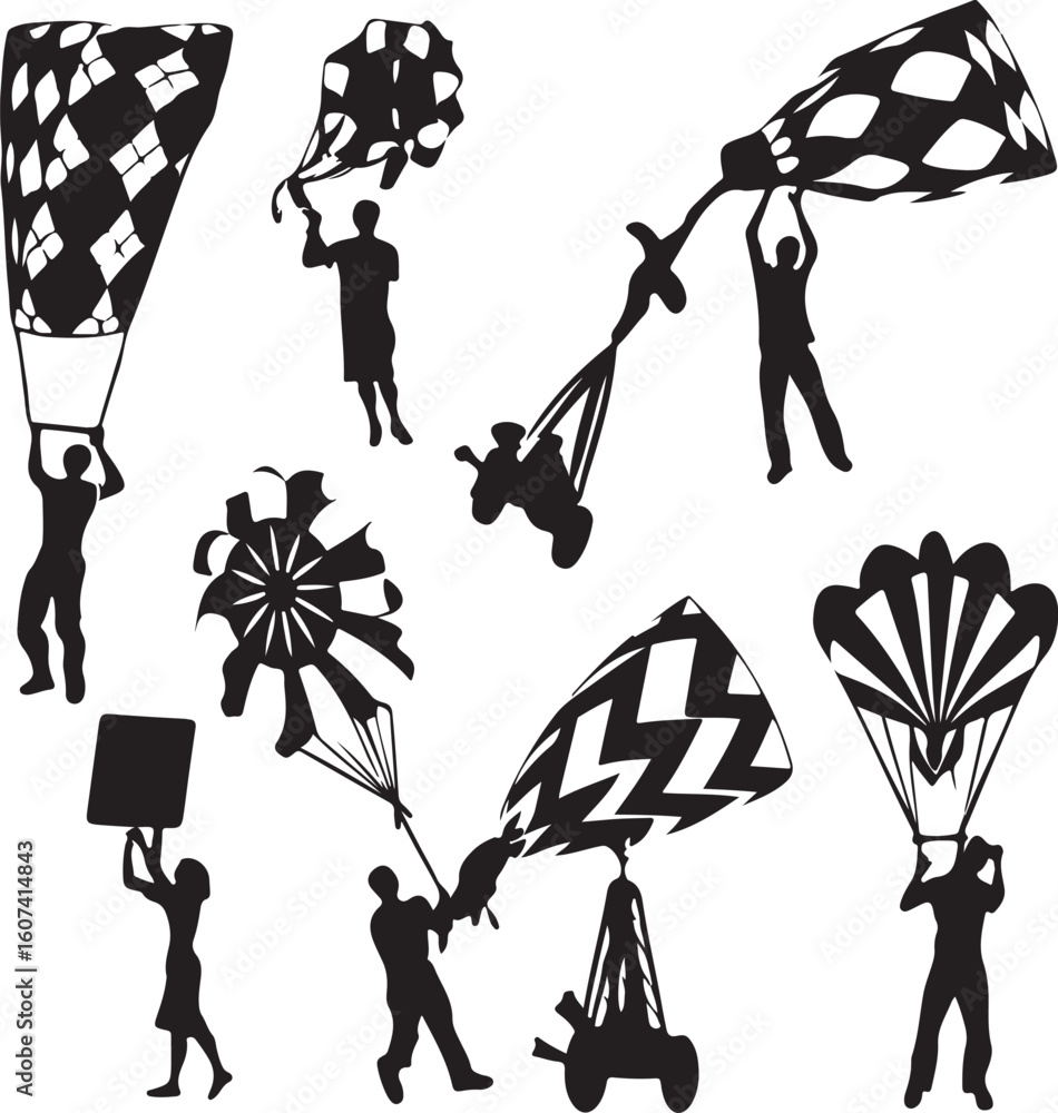 Poster abstract geometric background design featuring fluid shapes and dynamic lines in a striking silhouet