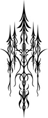 dragon, tribal, tattoo,  flowers, vine, leave vector design
