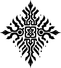 dragon, tribal, tattoo,  flowers, vine, leave vector design