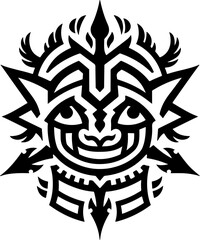 dragon, tribal, tattoo,  flowers, vine, leave vector design