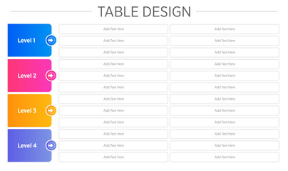 Versatile Table Designs, 1 Unique PowerPoint Layouts