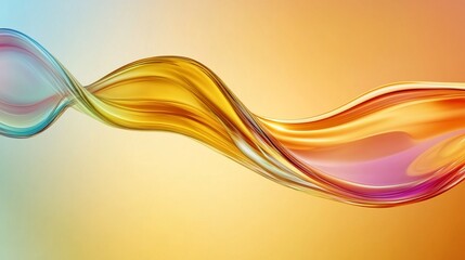 Abstract flowing liquid with gradient colors creates a dynamic wave effect background