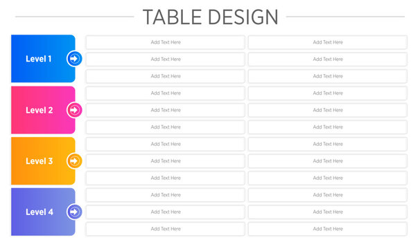 Versatile Table Designs, 1 Unique PowerPoint Layouts