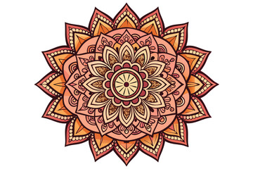 Intricate floral mandala design in warm earth tones perfect for backgrounds