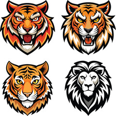 Tiger Roaring. Tiger Head Tattoo. Mascot Creative Design ,Tiger Head

