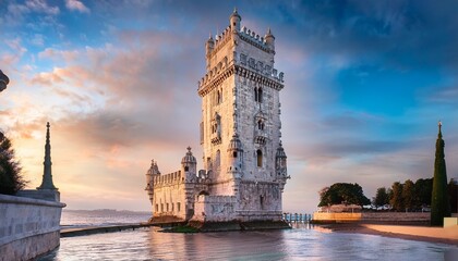 Fototapeta premium belem tower or tower of st vincent