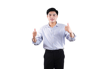 Positive Affirmation: A confident professional, dressed in a crisp button-up shirt and tailored...
