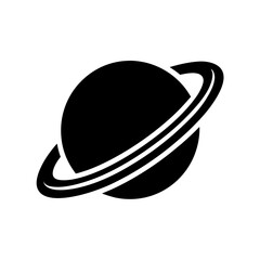 Planet With Rings Icon Vector Flat Clean