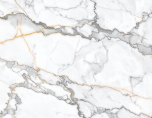 白大理石の高級テクスチャ – ゴールドとグレーの繊細なベイン模様Luxury White Marble Texture with Elegant Gold and Gray Veins – High Resolution Background