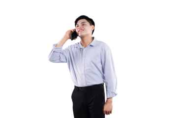 Business Professional on Phone: A focused professional in business attire engrossed in a call, radiating an air of attentiveness, capturing a candid moment in a work-oriented environment.