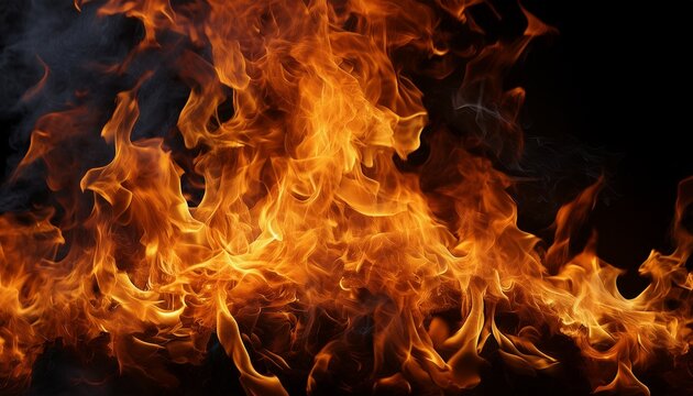 burning flame a fiery display of flickering flames rendered with photorealistic precision creates a compelling visual conveying the raw power and primal energy of fire