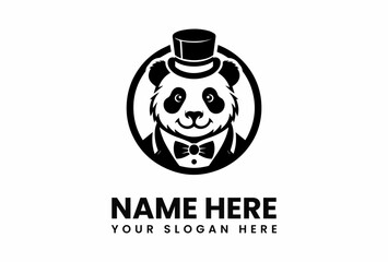 Stylish Panda Mascot in Formal Attire.