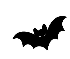 bat silhouette line art vector illustration