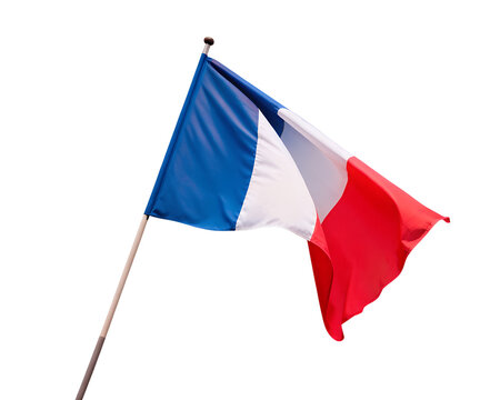 the French flag waving on a transparent background - Powered by Adobe