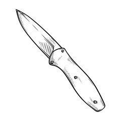knife vector line art drawing illustration