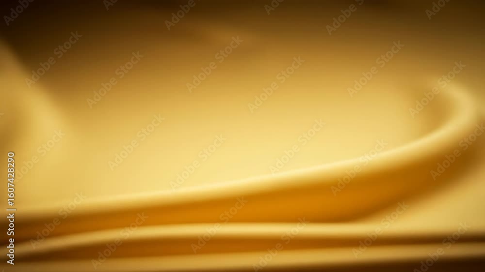 Poster golden silk drape background - soft, flowing folds of golden silk fabric create an elegant and luxur