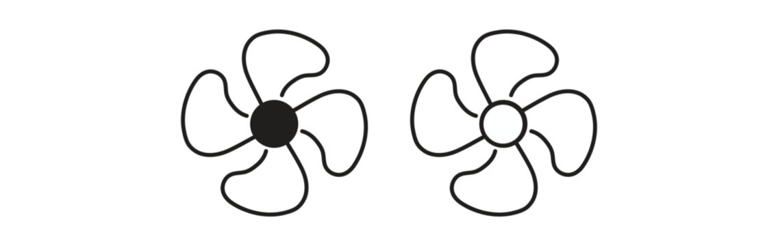 Cooling Fan icon, vector Airflow with Cooling Fan simple illustration
