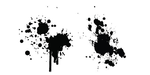 ink blots and splats. detailed ink splats Hyperrealistic Highly Detailed Isolated On Transparent Background	