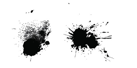 ink blots and splats. detailed ink splats Hyperrealistic Highly Detailed Isolated On Transparent Background	
