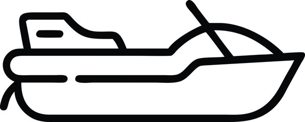 Boat vector art silhouette design.