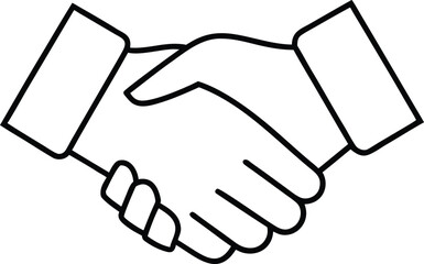 Minimalist Handshake Icon Business Deal Vector